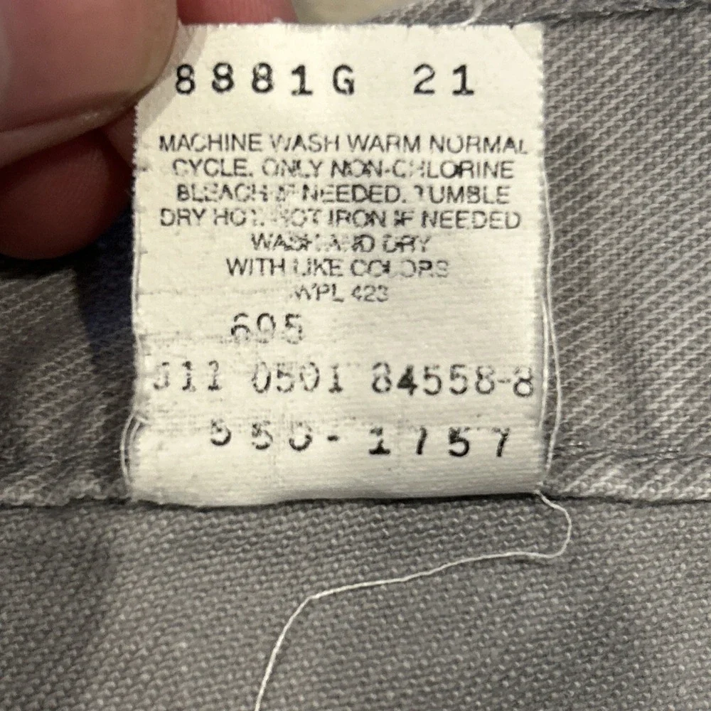 Vintage Levis 550 Jeans Men 36x34 Light Grey Denim USA Y2k Relax Fit Tapered Leg - Picture 6 of 12